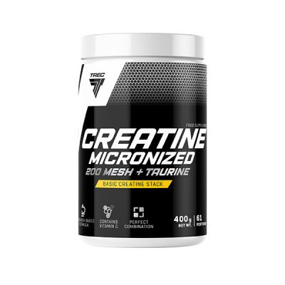 Barattolo di Creatine Micronized 200 Mesh + Taurine